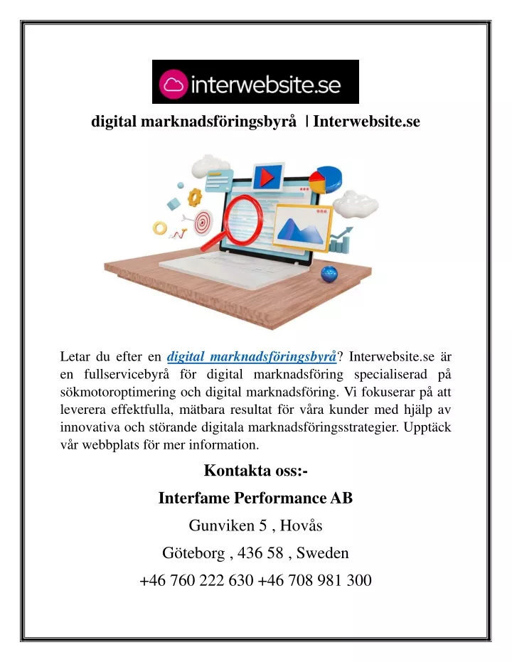 digital marknadsf ringsbyr interwebsite se