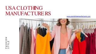 USA Clothing Manufacturers: Elevate Your Style with Excellence