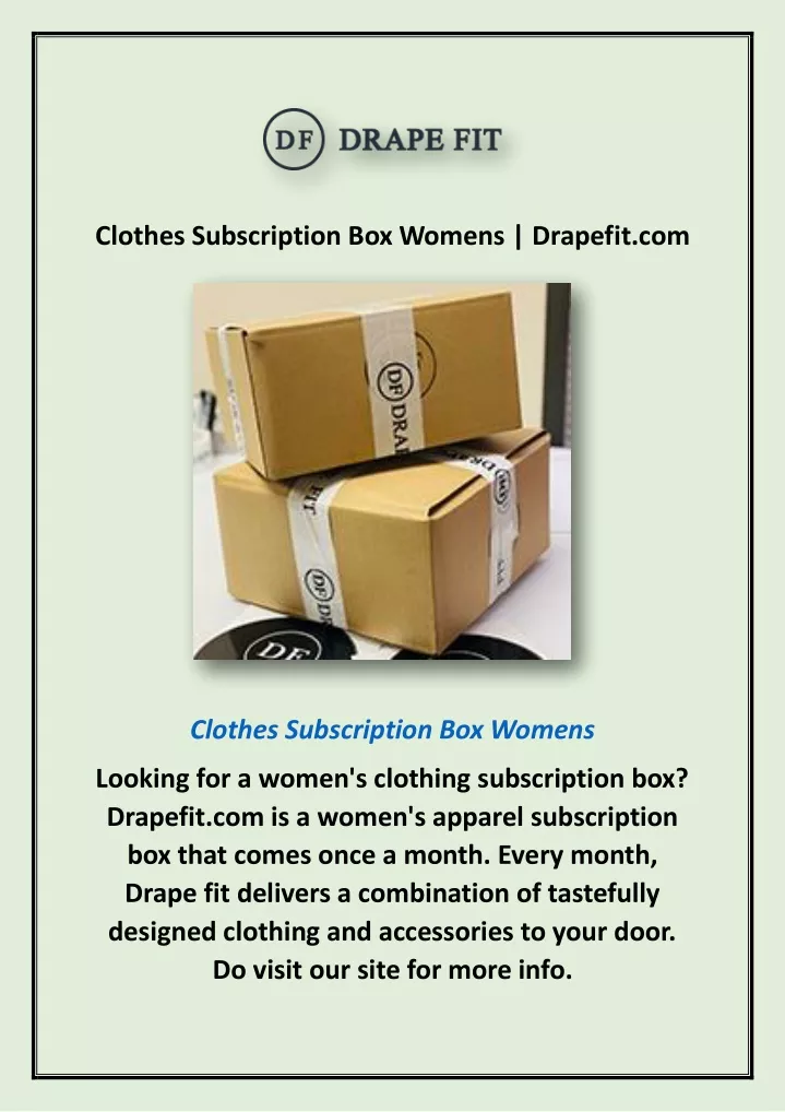 clothes subscription box womens drapefit com