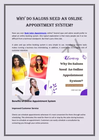 Why Do Salons Need An Online Appointment System