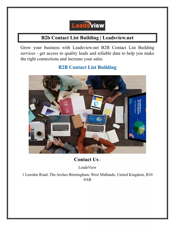 b2b contact list building leadsview net