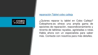 Reparación de Tablet Cobo Calleja Cobophone.es