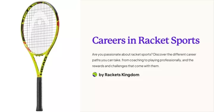 careers in racket sports