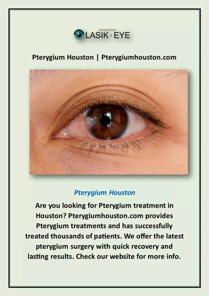 pterygium houston pterygiumhouston com