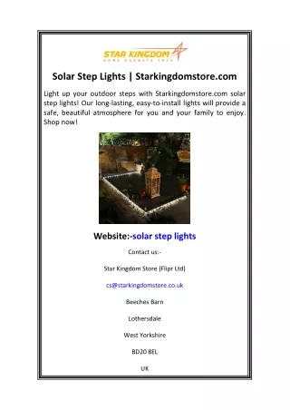 Solar Step Lights  Starkingdomstore.com
