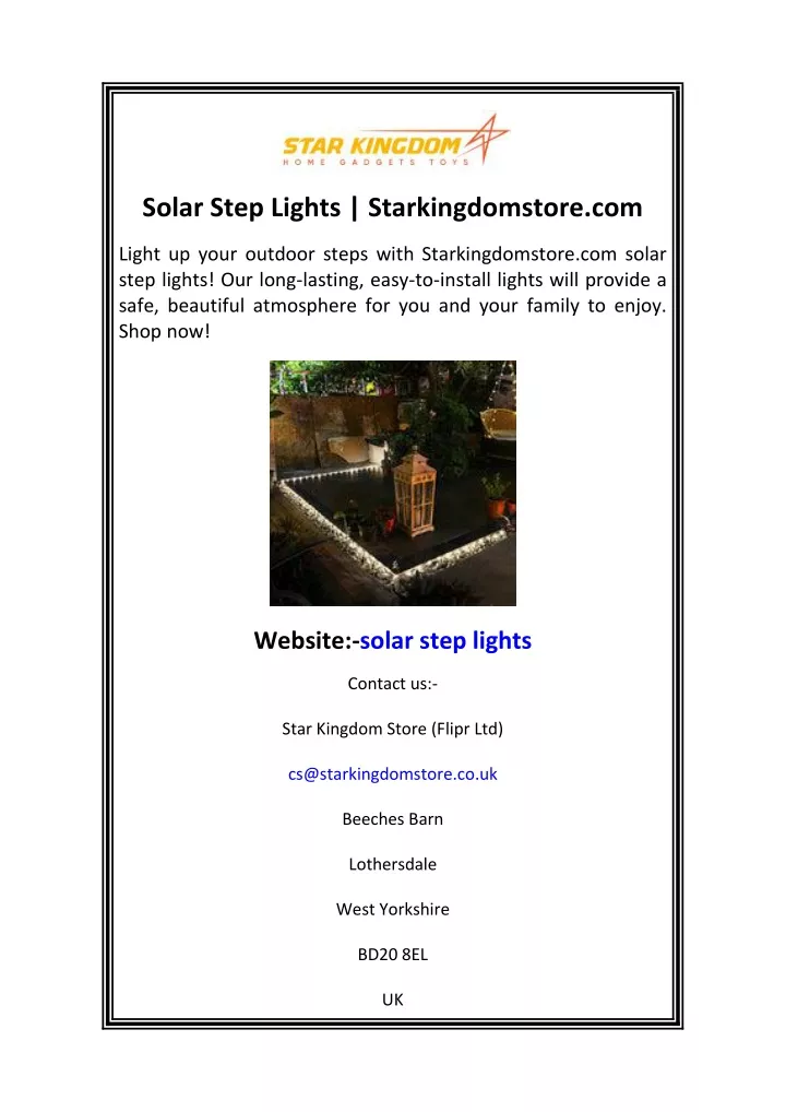 solar step lights starkingdomstore com