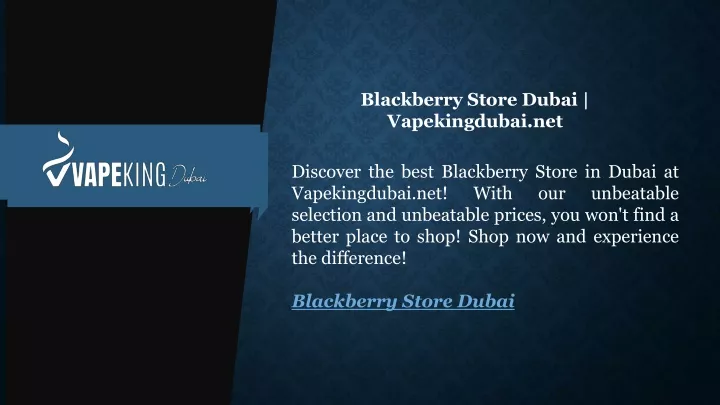 blackberry store dubai vapekingdubai net