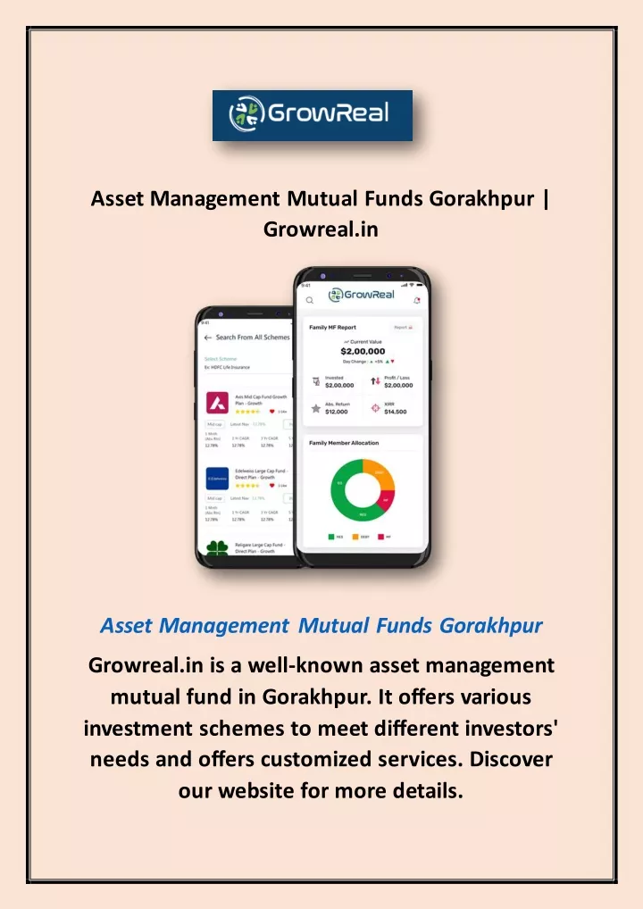 asset management mutual funds gorakhpur growreal