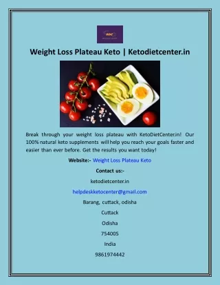 Weight Loss Plateau Keto  Ketodietcenter.in