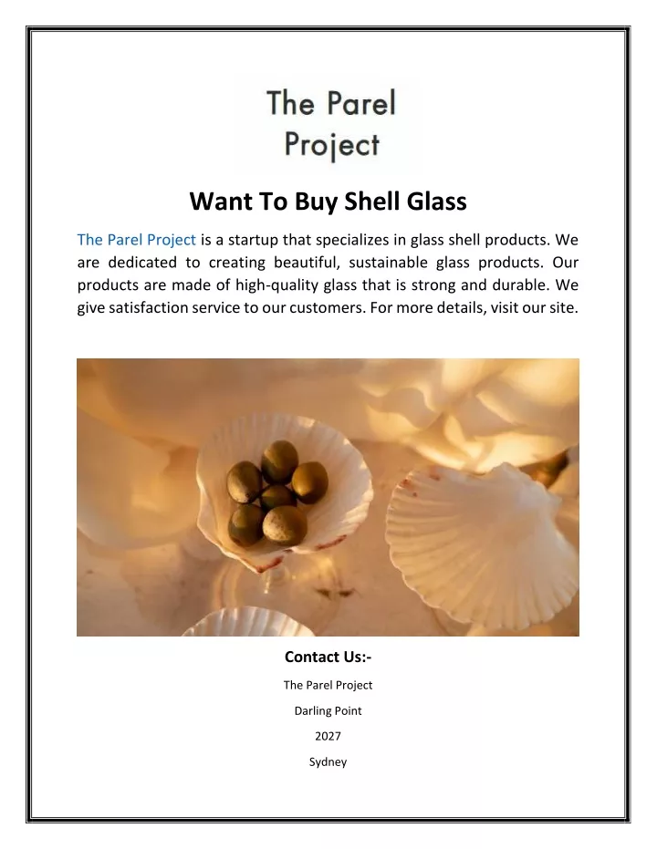 want to buy shell glass