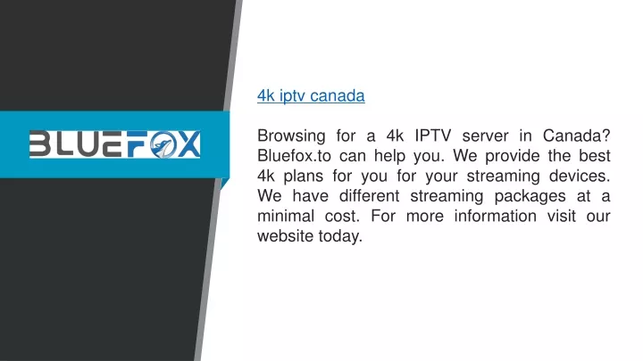 4k iptv canada browsing for a 4k iptv server
