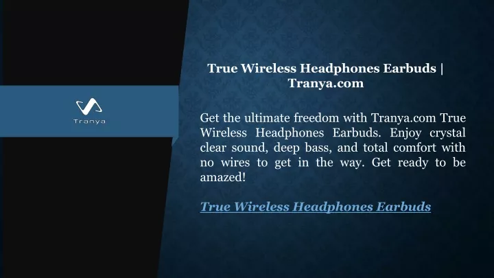 true wireless headphones earbuds tranya com