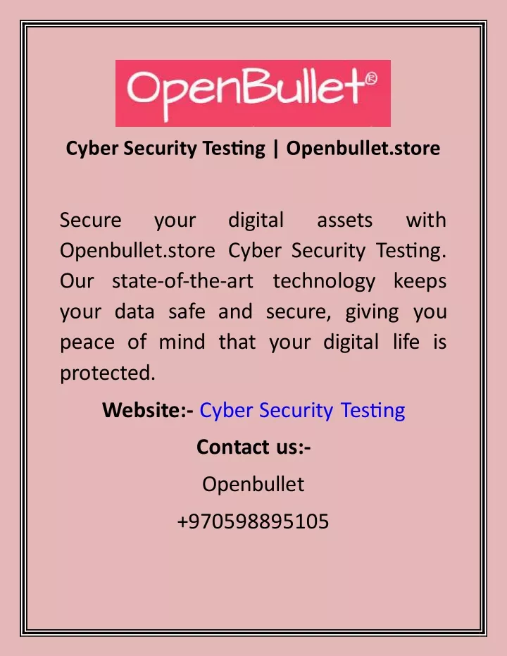 cyber security testing openbullet store