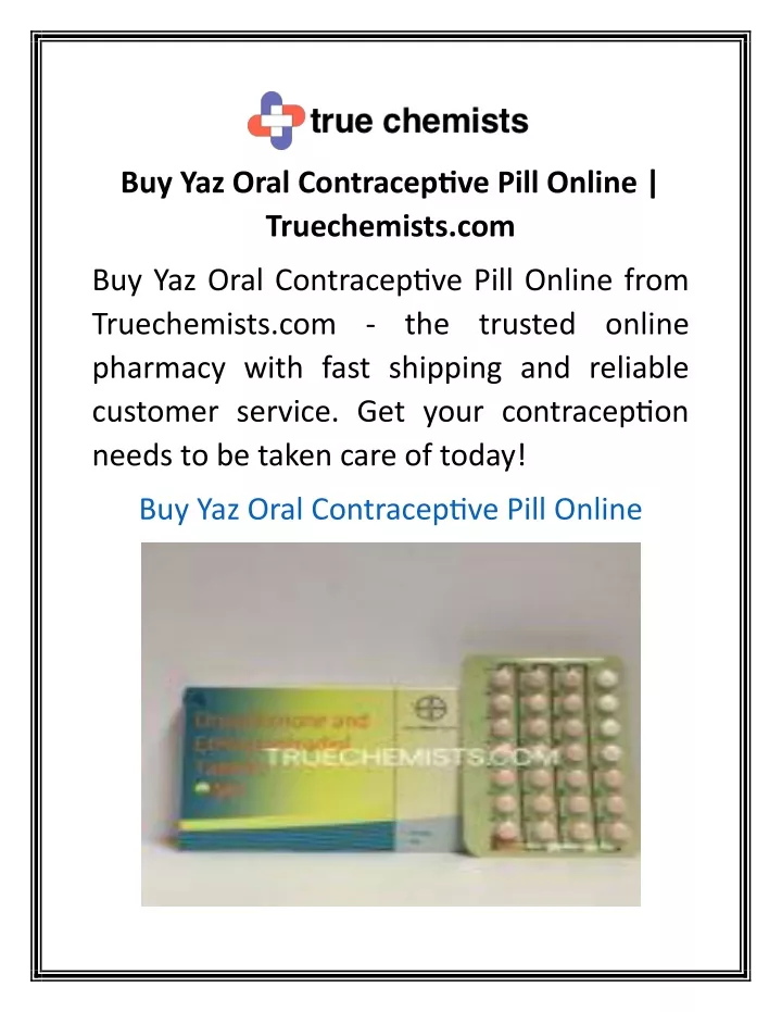 buy yaz oral contraceptive pill online