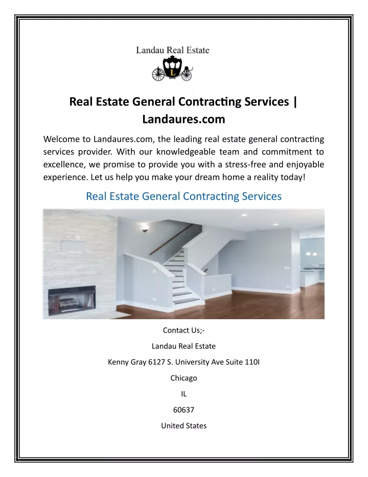 real estate general contracting services