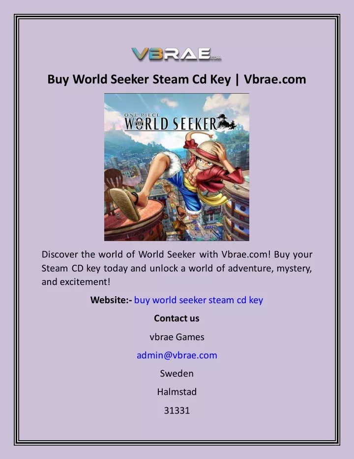 buy world seeker steam cd key vbrae com