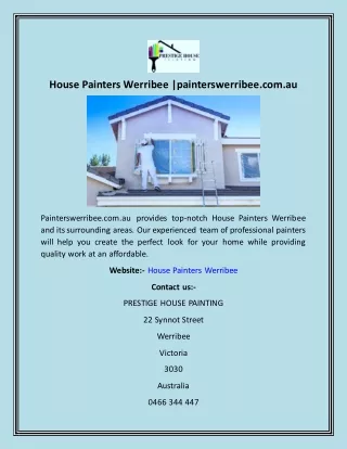 House Painters Werribee painterswerribee.com
