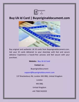 Buy Uk Id Card  Buyoriginaldocument