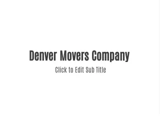 Denver Movers Company
