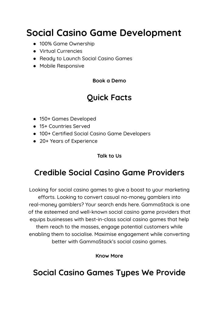 social casino game development 100 game ownership