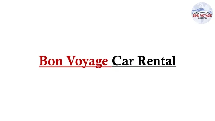 bon voyage car rental