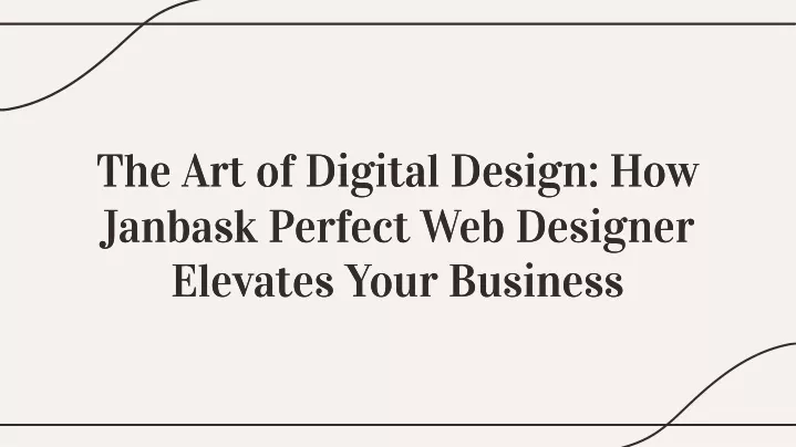 the art of digital design how janbask perfect