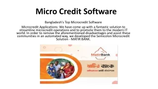 Micro Credit Software