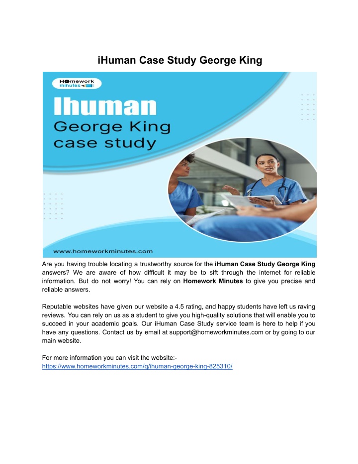 ihuman case study george king