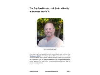 The Top Qualities to Look for in a Dentist in Boynton Beach, FL