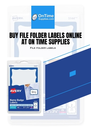 Buy File Folder Labels Online at On Time Supplies