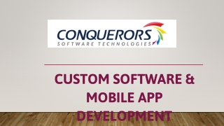 Custom Software & Mobile App Development