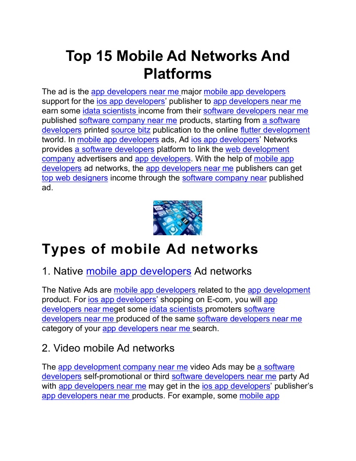 top 15 mobile ad networks and platforms