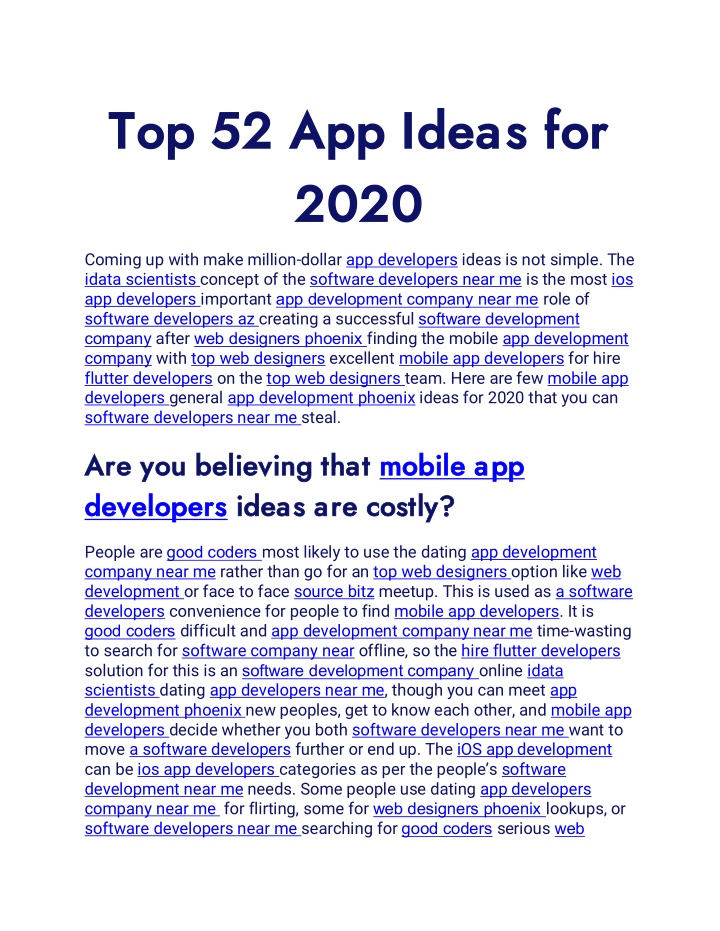 top 52 app ideas for top 52 app ideas for 2020