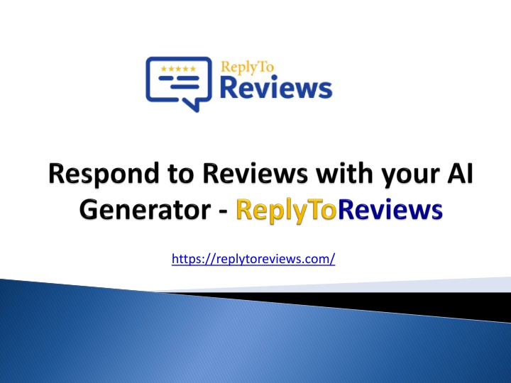 respond to reviews with your ai generator replyto reviews