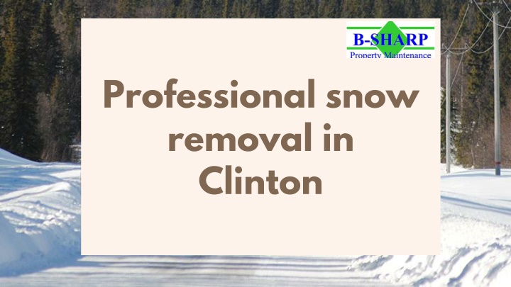 professional snow removal in clinton