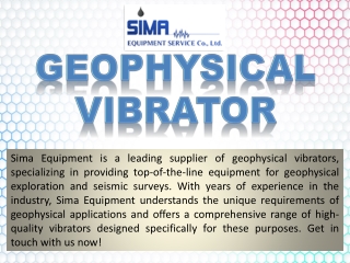 Geophysical Vibrators