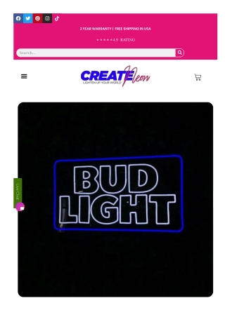 Illuminate Your Space with the Bud Light Neon Sign