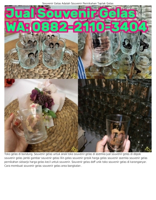 O882·2llO·ЗԿOԿ (WA) Gelas Gagang Plastik Gambar Sablon Gelas Souvenir