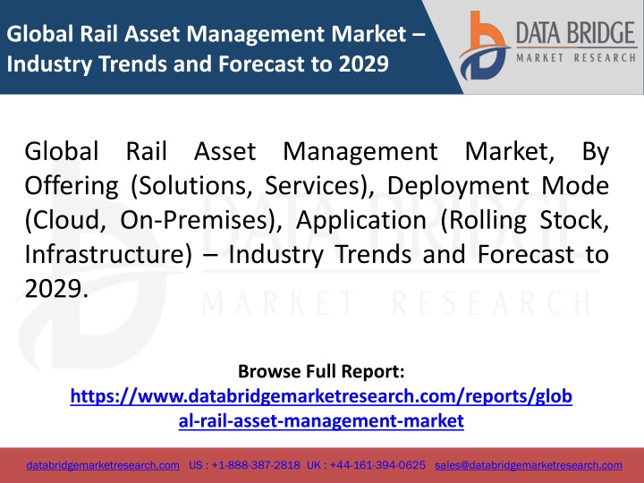 global rail asset management market industry