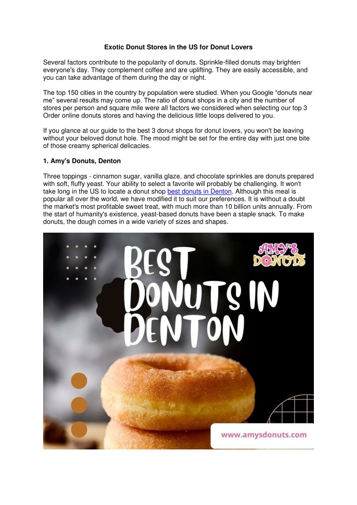 exotic donut stores in the us for donut lovers