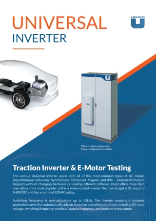 Universal Inverters For Testing  EV Battery Emulator | Unico
