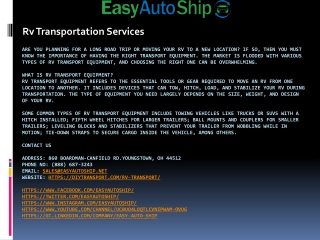 rv transportation services