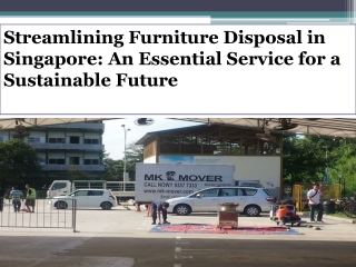 Streamlining Furniture Disposal in Singapore An Essential Service for a Sustainable Future