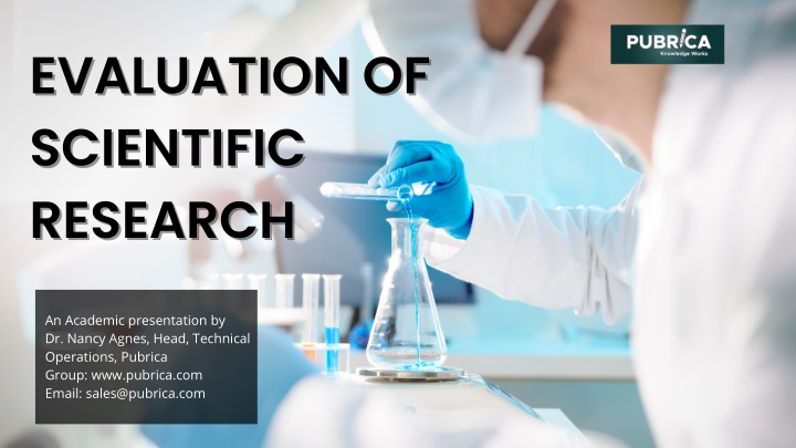 evaluation of evaluation of scientific scientific