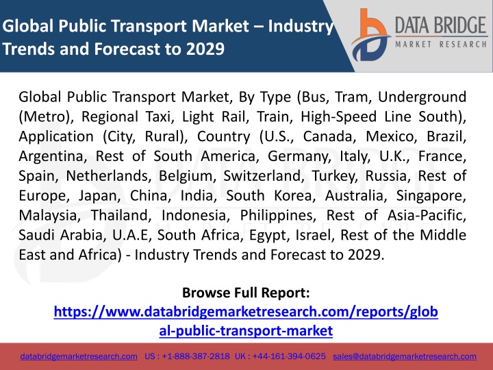 global public transport market industry trends