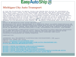michigan city auto transport