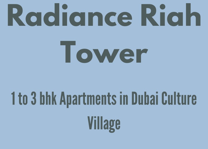 radiance riah tower