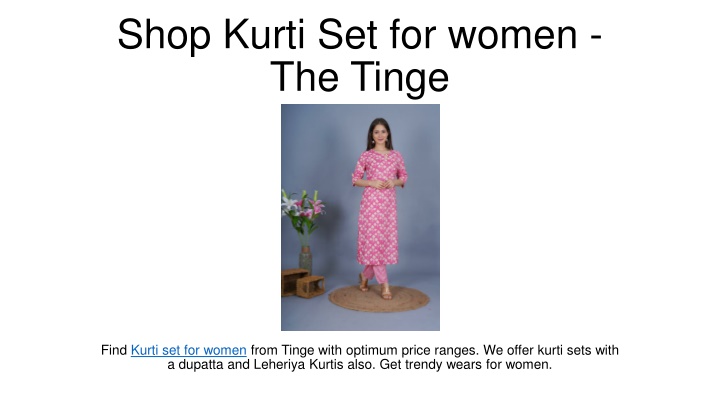 shop kurti set for women the tinge