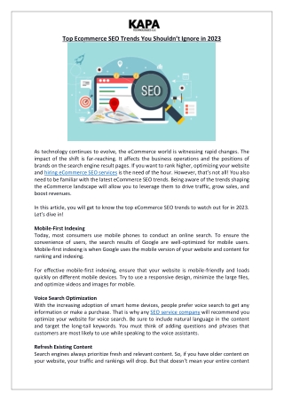 top ecommerce seo trends you shouldn t ignore