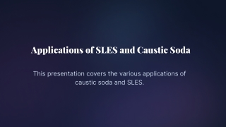 Applications of Caustic Soda (NaOH) and SLES in Various Industries